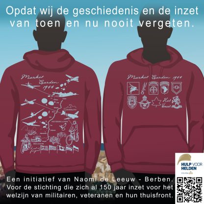 Hoodie Market Garden 1944 - maroon rood