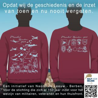 Sweater Market Garden 1944 - maroon rood