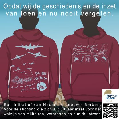 Hoodie Market Garden 1944 - maroon rood